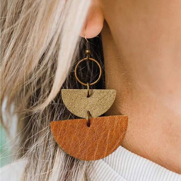 Boho statement earrings S319 - Picture 1 of 3